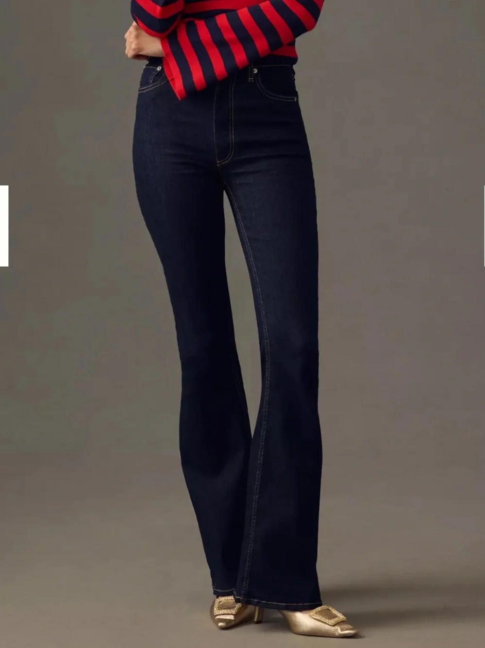 Rag & Bone Casey High Rise Flare Jeans In Rinse NWOT NEW